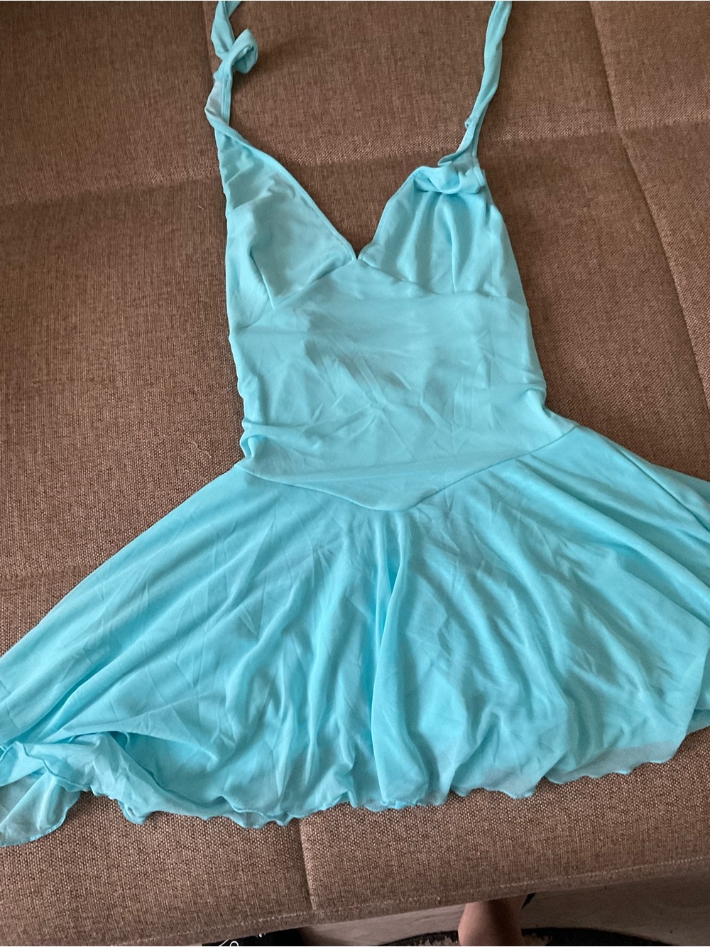 Light Blue One-Piece Skater Dress
